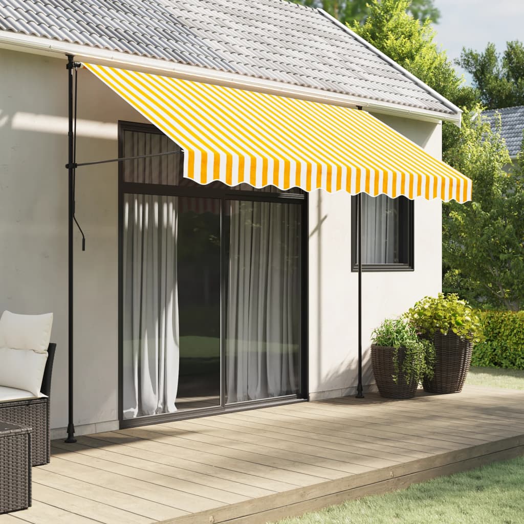 vidaXL Awning Valance Replacement Yellow and White Stripe 300 cm