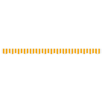 vidaXL Replacement Fabric for Awning Valance Yellow and White Stripe 3.5 m