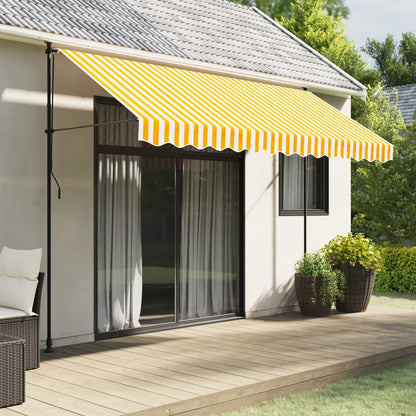 vidaXL Awning Valance Replacement Yellow and White Stripe 350 cm
