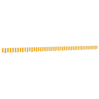 vidaXL Replacement Fabric for Awning Valance Yellow and White Stripe 5 m