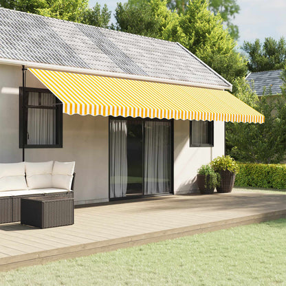 vidaXL Awning Valance Replacement Yellow and White Stripe 600 cm