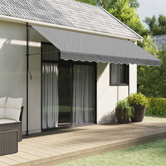 vidaXL Awning Valance Replacement Anthracite Stripe 400 cm