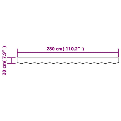 vidaXL Awning Valance Replacement Burgundy Stripe 300 cm
