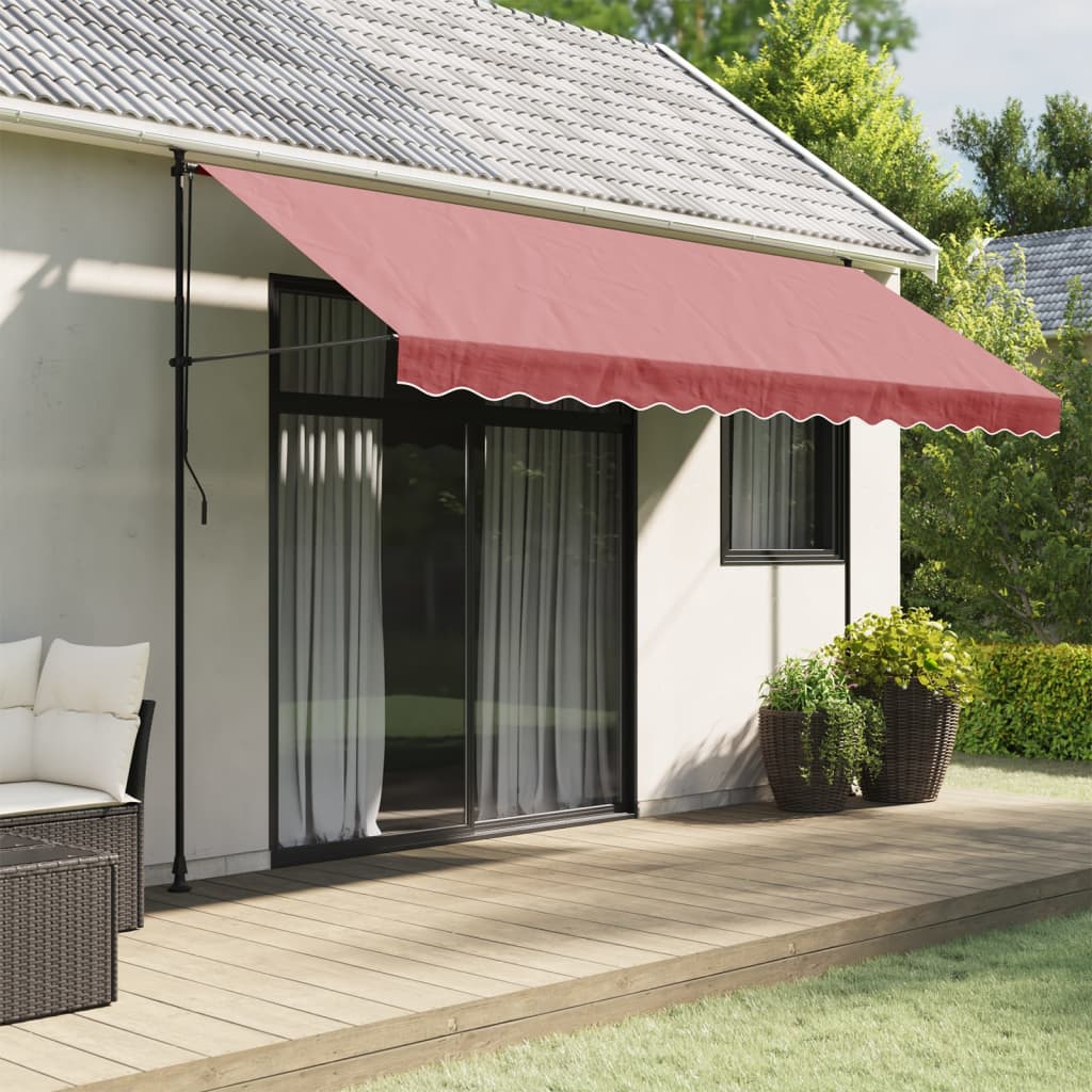 vidaXL Awning Valance Replacement Burgundy Stripe 400 cm
