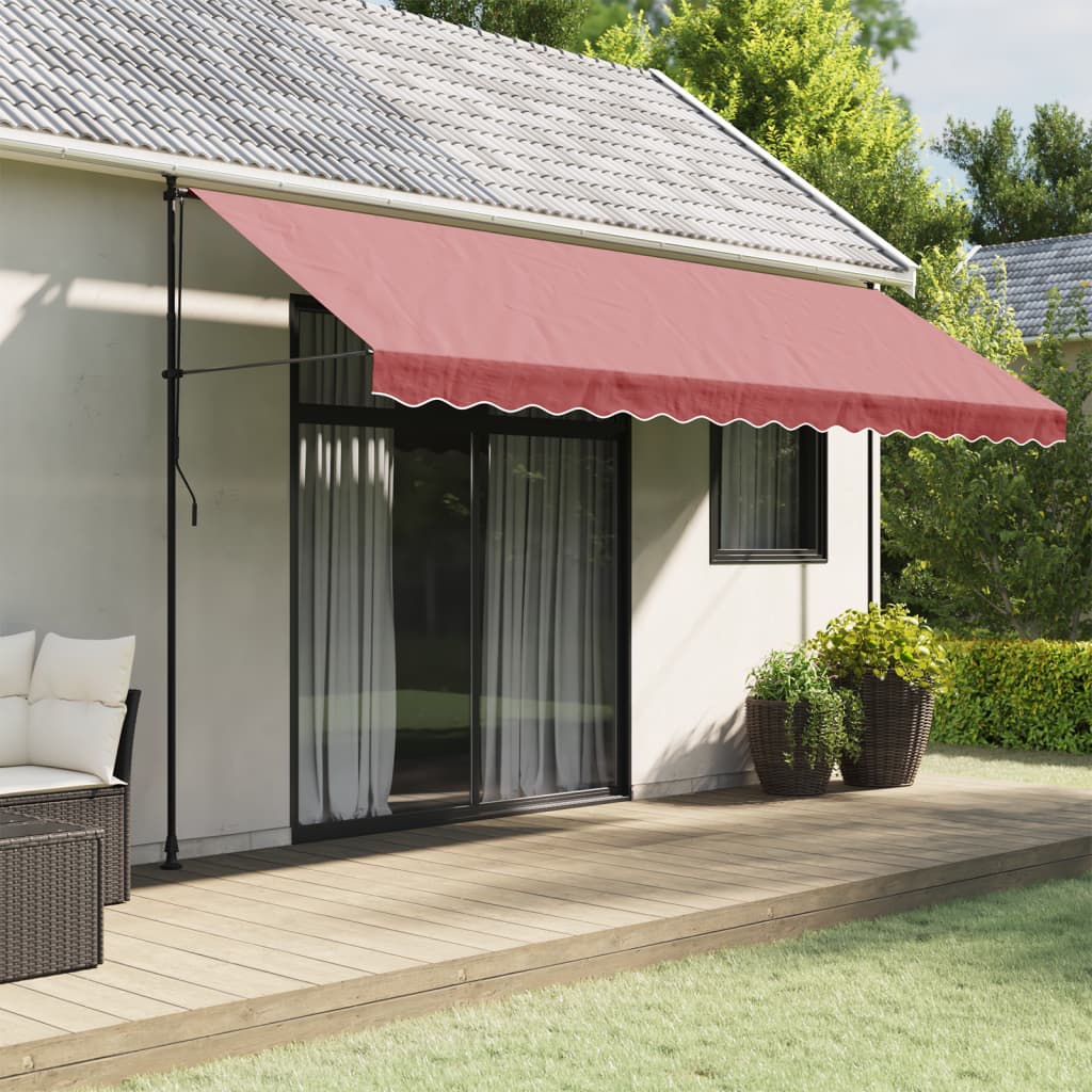 vidaXL Awning Valance Replacement Burgundy Stripe 450 cm