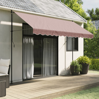 vidaXL Replacement Fabric for Awning Valance Brown Stripe 3.5 m