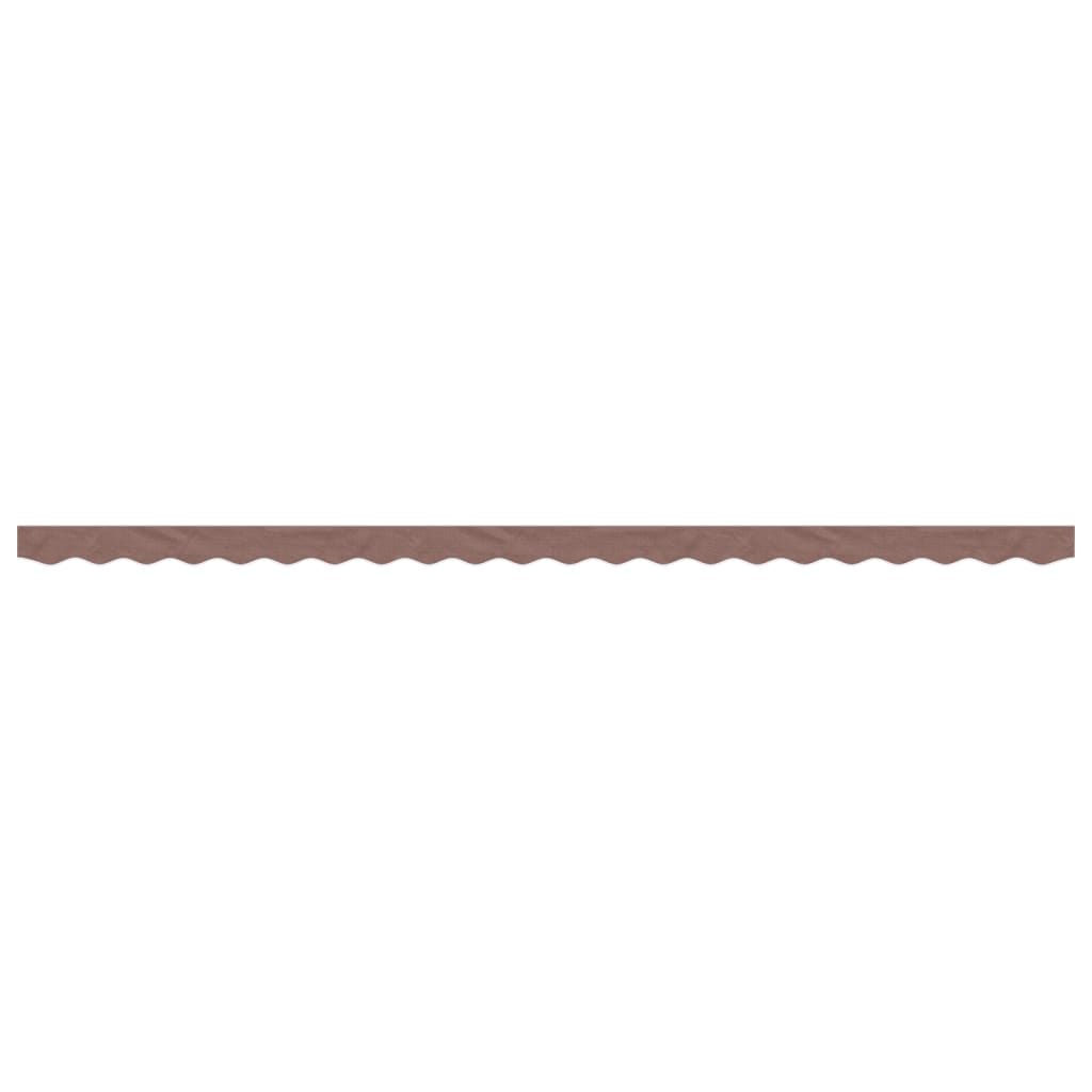 vidaXL Replacement Fabric for Awning Valance Brown Stripe 5 m