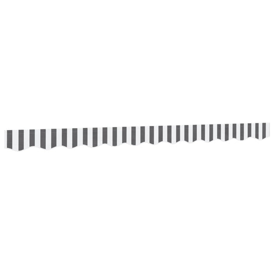 vidaXL Awning Valance Replacement Anthracite and White Stripe 300 cm