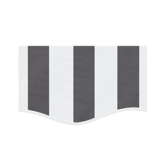vidaXL Replacement Fabric for Awning Valance Anthracite and White Stripe 3 m