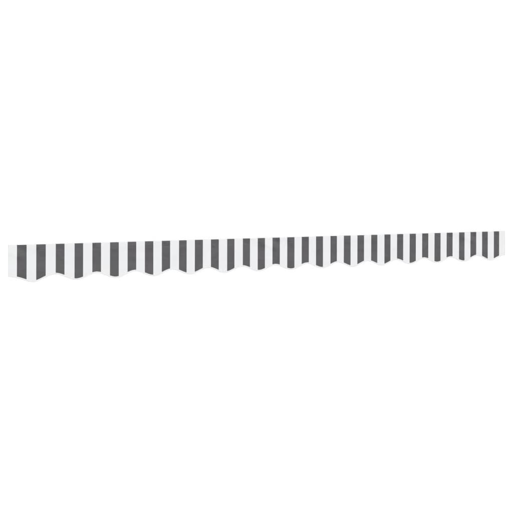 vidaXL Awning Valance Replacement Anthracite and White Stripe 350 cm