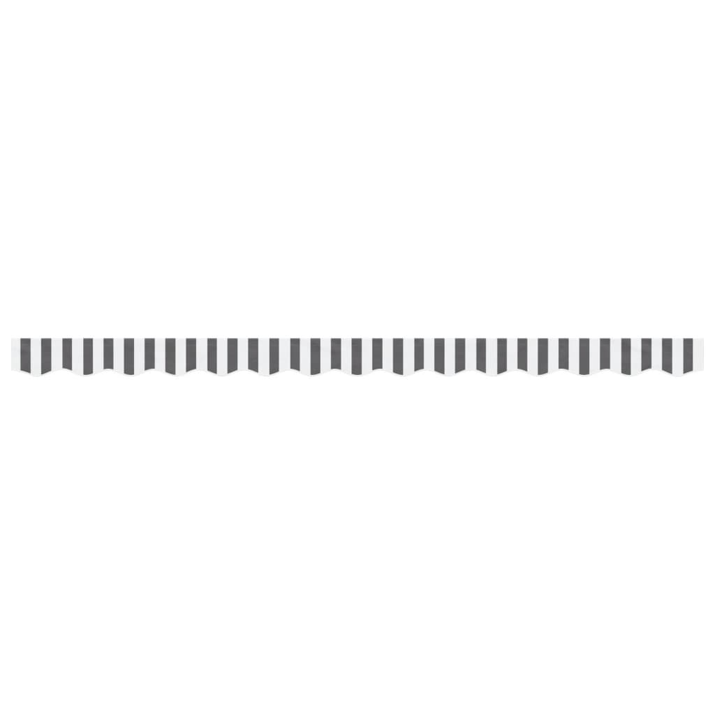 vidaXL Awning Valance Replacement Anthracite and White Stripe 350 cm