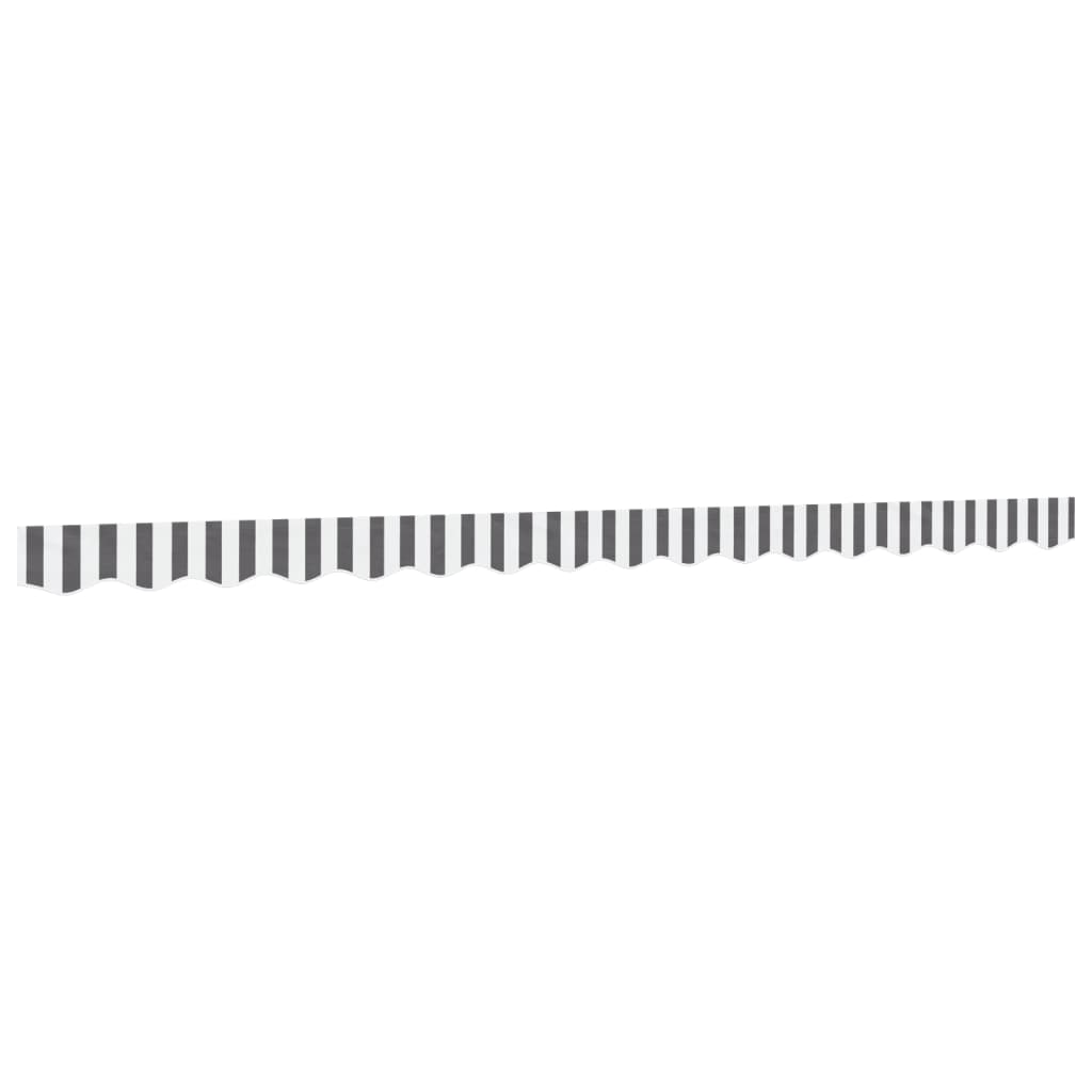 vidaXL Awning Valance Replacement Anthracite and White Stripe 400 cm