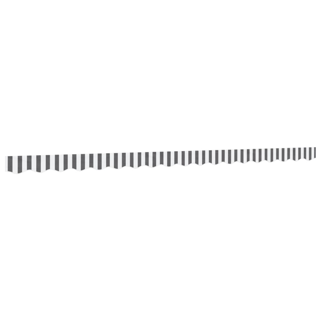 vidaXL Awning Valance Replacement Anthracite and White Stripe 450 cm