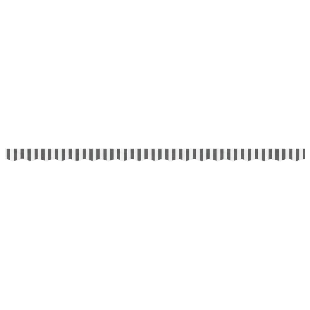 vidaXL Awning Valance Replacement Anthracite and White Stripe 450 cm