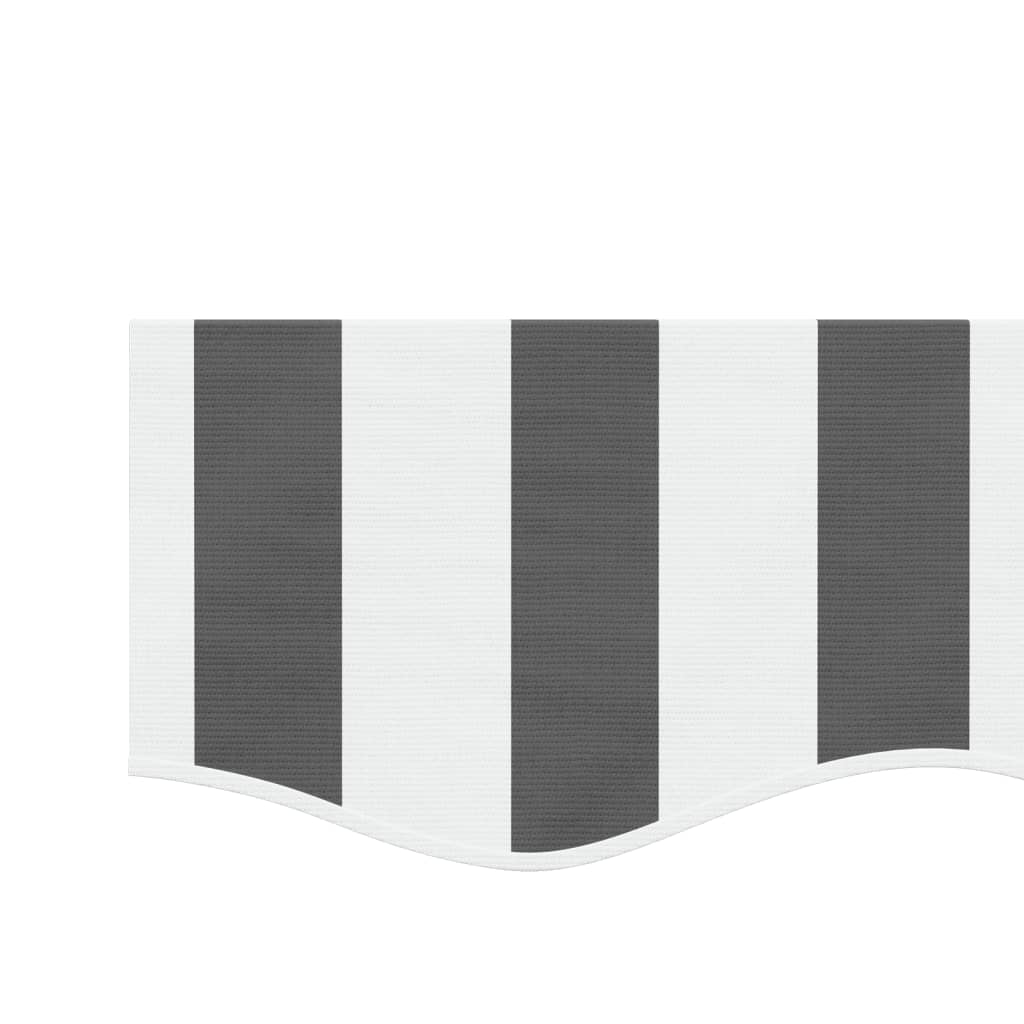 vidaXL Awning Valance Replacement Anthracite and White Stripe 500 cm