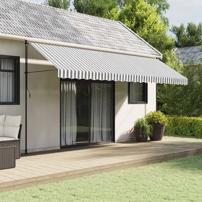 vidaXL Awning Valance Replacement Anthracite and White Stripe 500 cm