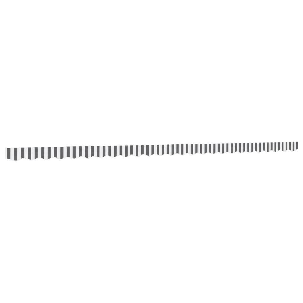 vidaXL Awning Valance Replacement Anthracite and White Stripe 600 cm