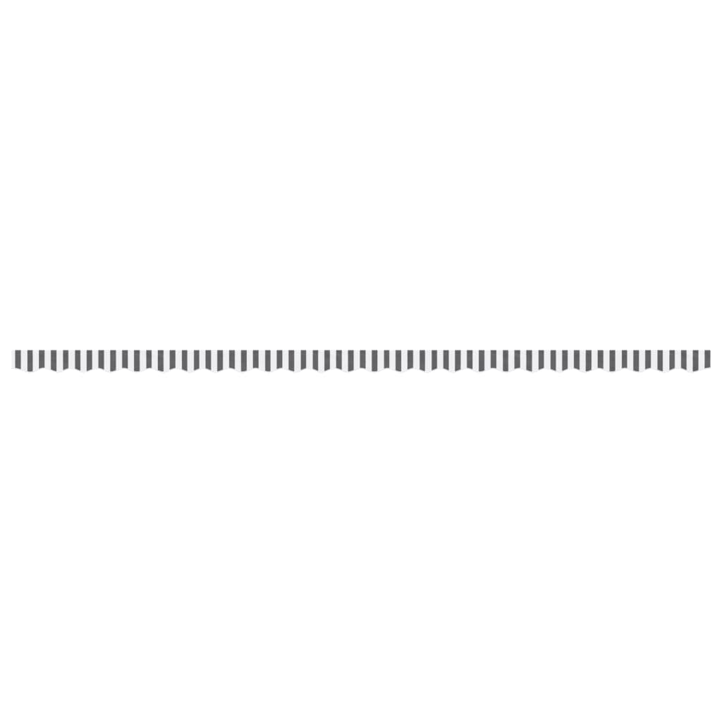 vidaXL Awning Valance Replacement Anthracite and White Stripe 600 cm