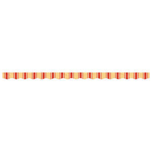 vidaXL Replacement Fabric for Awning Valance Yellow and Orange Stripe 4 m