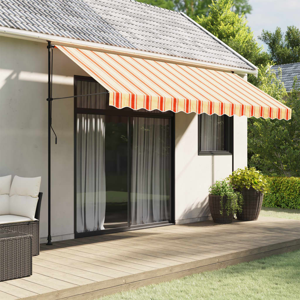 vidaXL Awning Valance Replacement Yellow and Orange Stripe 400 cm