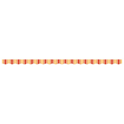 vidaXL Replacement Fabric for Awning Valance Yellow and Orange Stripe 4.5 m