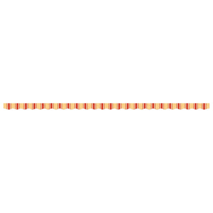 vidaXL Replacement Fabric for Awning Valance Yellow&Orange Stripe 6 m