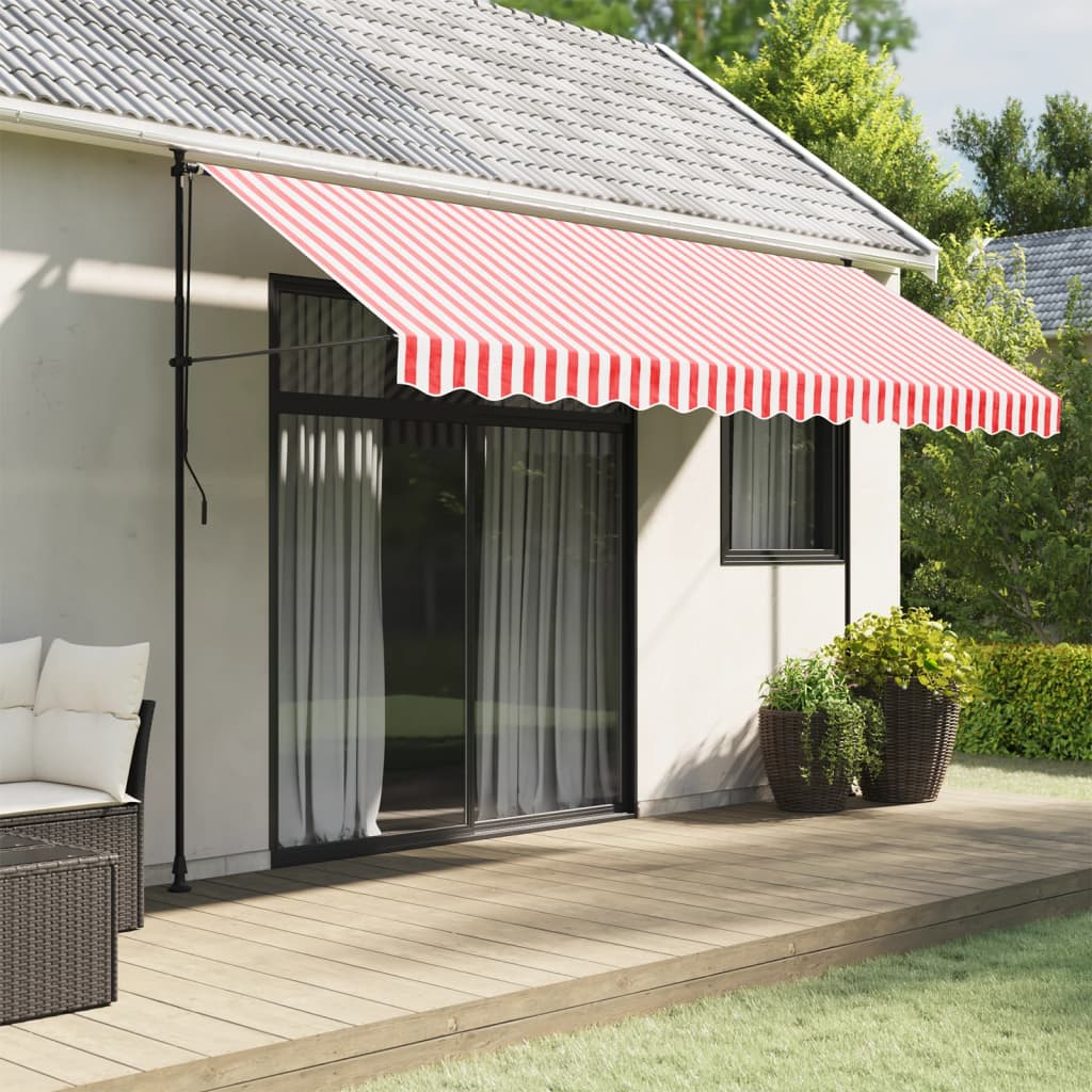 vidaXL Awning Valance Replacement Red and White Stripe 400 cm