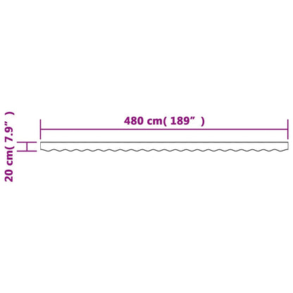 vidaXL Replacement Fabric for Awning Valance Multicolour Stripe 5 m
