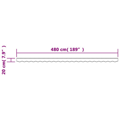 vidaXL Awning Valance Replacement Multicolour Stripe 500 cm