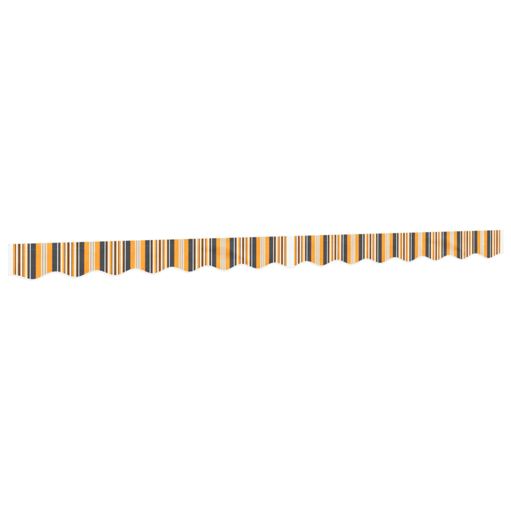 vidaXL Replacement Fabric for Awning Valance Yellow and Grey Stripe 3.5 m
