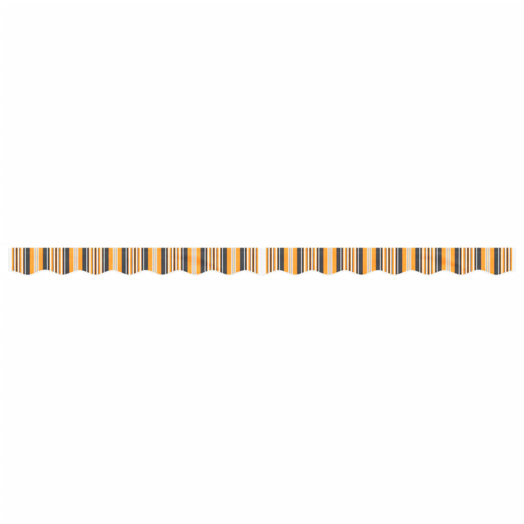 vidaXL Replacement Fabric for Awning Valance Yellow and Grey Stripe 3.5 m