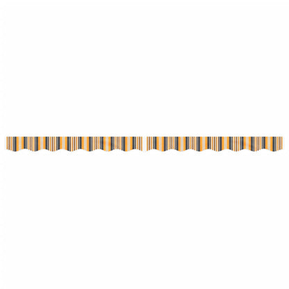 vidaXL Replacement Fabric for Awning Valance Yellow and Grey Stripe 3.5 m