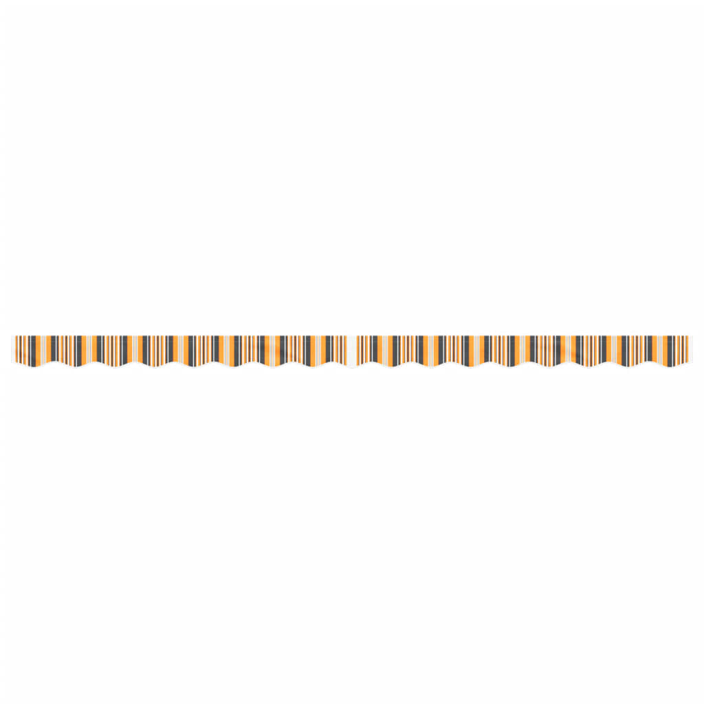vidaXL Replacement Fabric for Awning Valance Yellow and Grey Stripe 4 m