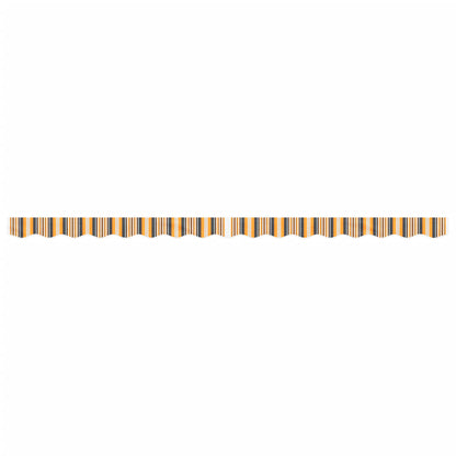 vidaXL Replacement Fabric for Awning Valance Yellow and Grey Stripe 4 m