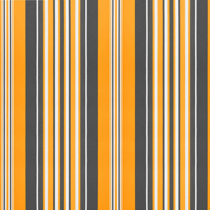 vidaXL Replacement Fabric for Awning Valance Yellow and Grey Stripe 4 m