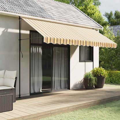 vidaXL Awning Valance Replacement Yellow and Grey Stripe 400 cm