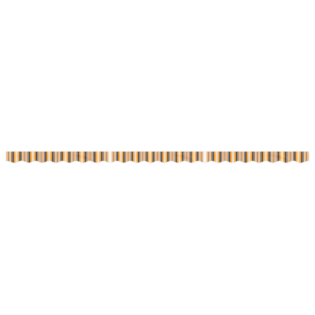 vidaXL Replacement Fabric for Awning Valance Yellow and Grey Stripe 5 m