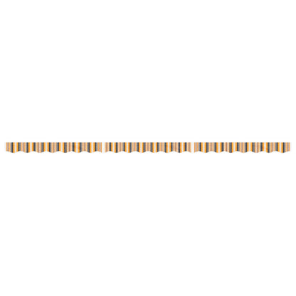 vidaXL Replacement Fabric for Awning Valance Yellow and Grey Stripe 5 m