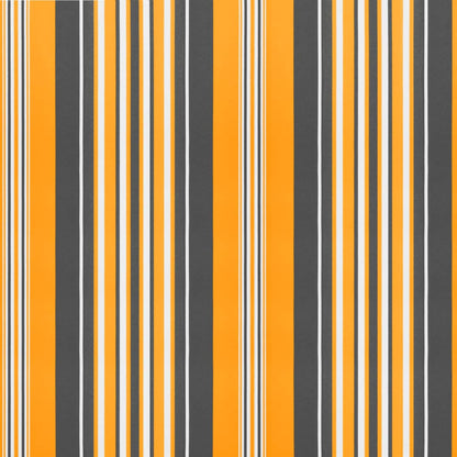 vidaXL Replacement Fabric for Awning Valance Yellow and Grey Stripe 5 m