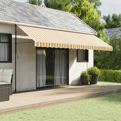 vidaXL Awning Valance Replacement Yellow and Grey Stripe 500 cm