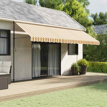 vidaXL Awning Valance Replacement Yellow and Grey Stripe 500 cm