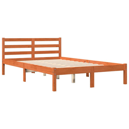 vidaXL Bed Frame without Mattress Wax Brown 150x200 cm Solid Wood Pine