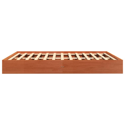 vidaXL Bed Frame without Mattress Wax Brown 160x200 cm Solid Wood Pine
