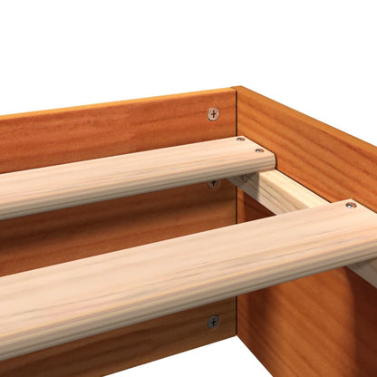 vidaXL Bed Frame without Mattress Wax Brown 120x200 cm Solid Wood Pine
