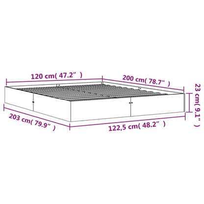 vidaXL Bed Frame without Mattress Wax Brown 120x200 cm Solid Wood Pine