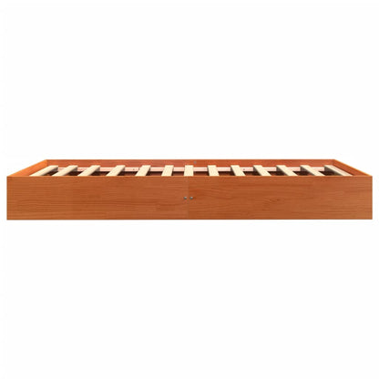 vidaXL Bed Frame without Mattress Wax Brown 90x190 cm Single Solid Wood Pine