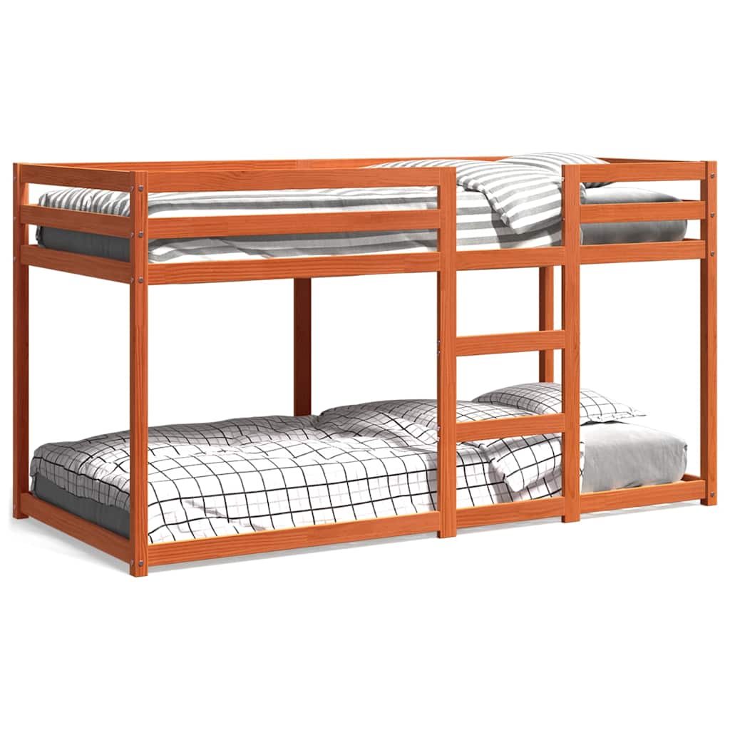 vidaXL Bunk Bed without Mattress Wax Brown 80x200 cm Solid Wood Pine