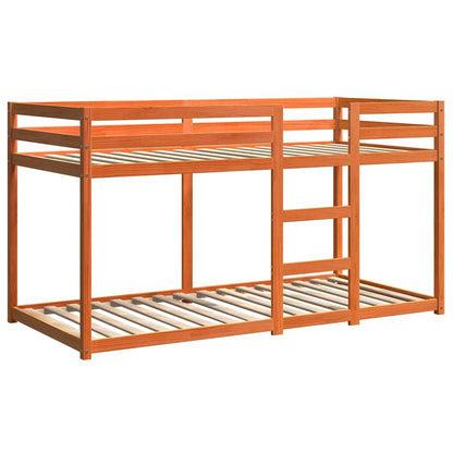 vidaXL Bunk Bed without Mattress Wax Brown 80x200 cm Solid Wood Pine