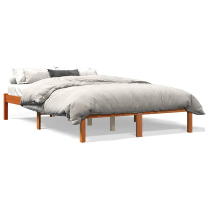 vidaXL Bed Frame without Mattress Wax Brown 120x190 cm Solid Wood Pine