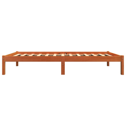 vidaXL Bed Frame without Mattress Wax Brown 90x200 cm Solid Wood Pine